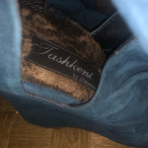 Tashkent by Cheyenne Blue Suede Shoes - Picture 6 of 6